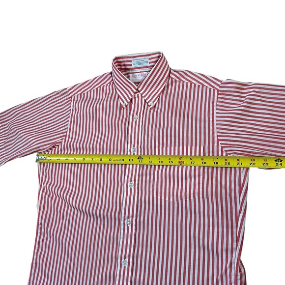 Vintage House‎ of Walsh Sanforized 60s Button Down Red Stripe Short Sleeve M - Picture 6 of 10
